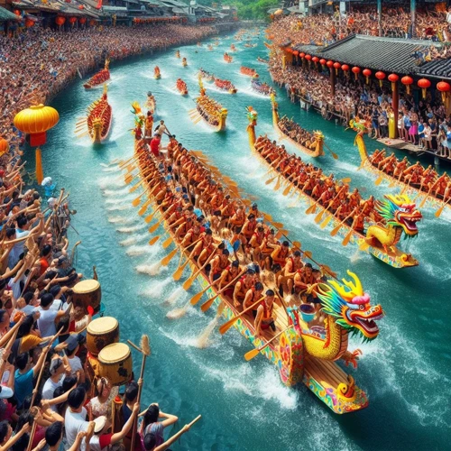 The Dragon Dance And Dragon Boat Festival